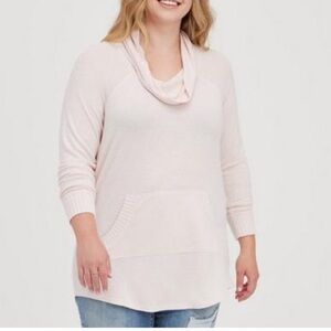 Torrid Super Soft Plush Cowl Neck Raglan Tunic Sweatshirt